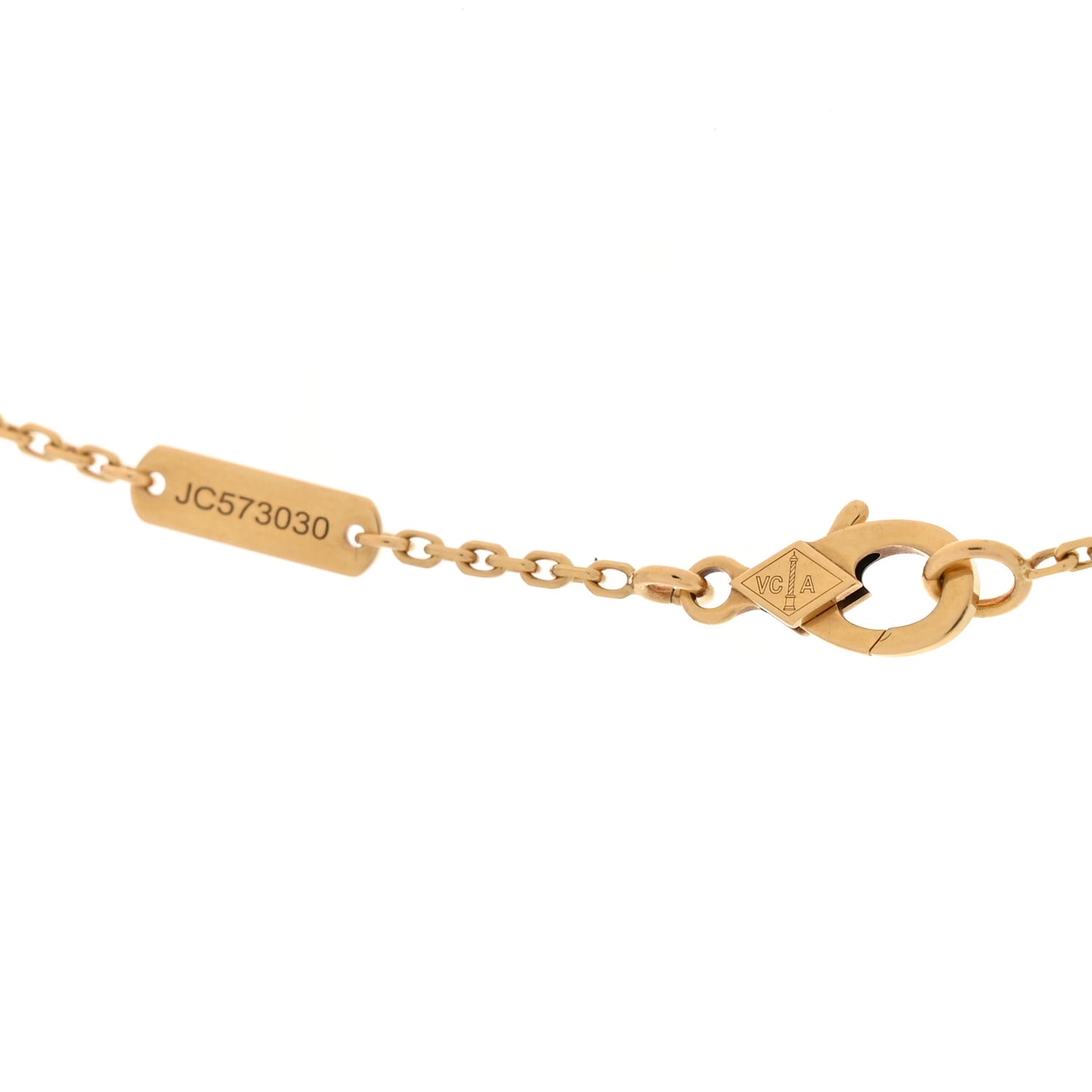 18K Yellow Gold Black Onyx Vintage Alhambra Pendant Necklace