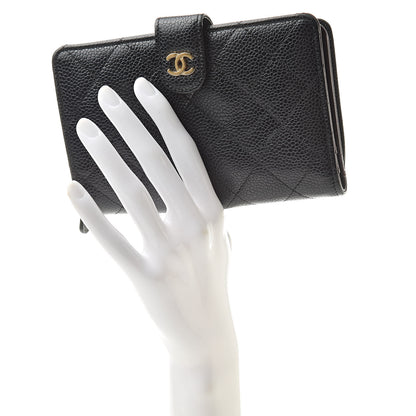 Chanel Caviar Quilted Zipped Pocket Wallet Black 2 of 14