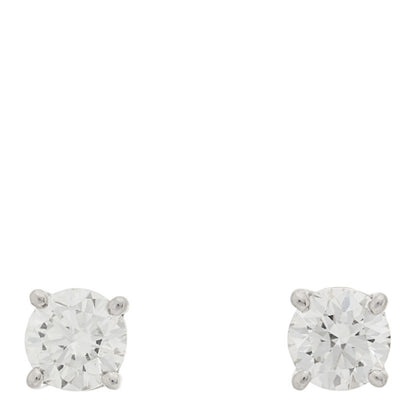 Tiffany Platinum Diamond .40ctw Solitaire Earrings 1 of 4