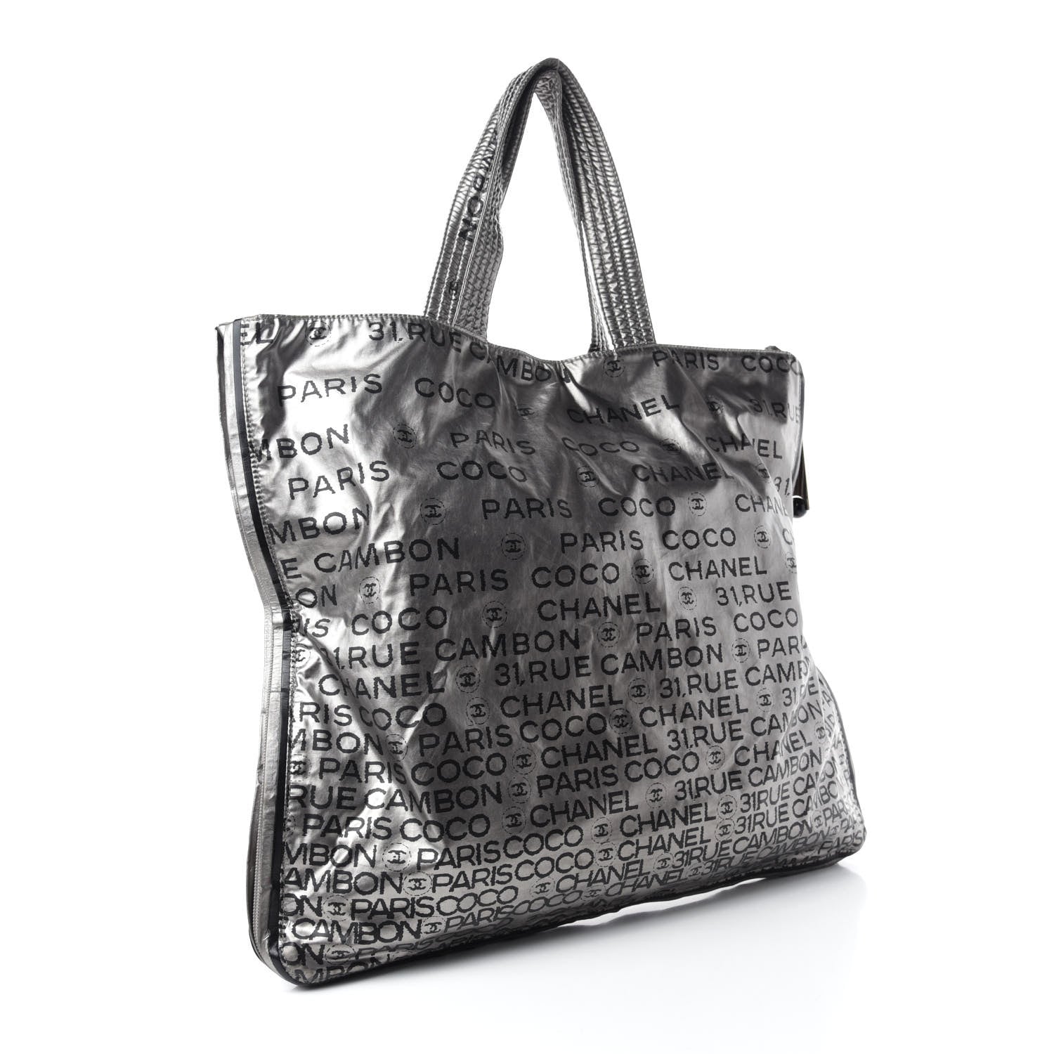 Chanel Coated Canvas Unlimited Large Tote Argent Fonce 3 of 10