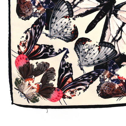 Alexander McQueen Silk Chiffon Butterfly Scarf White 4 of 4