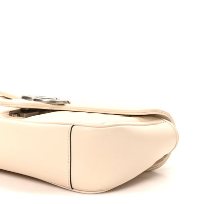 Gucci Calfskin Matelasse Aria Small GG Marmont Shoulder Bag Mystic White 10 of 10