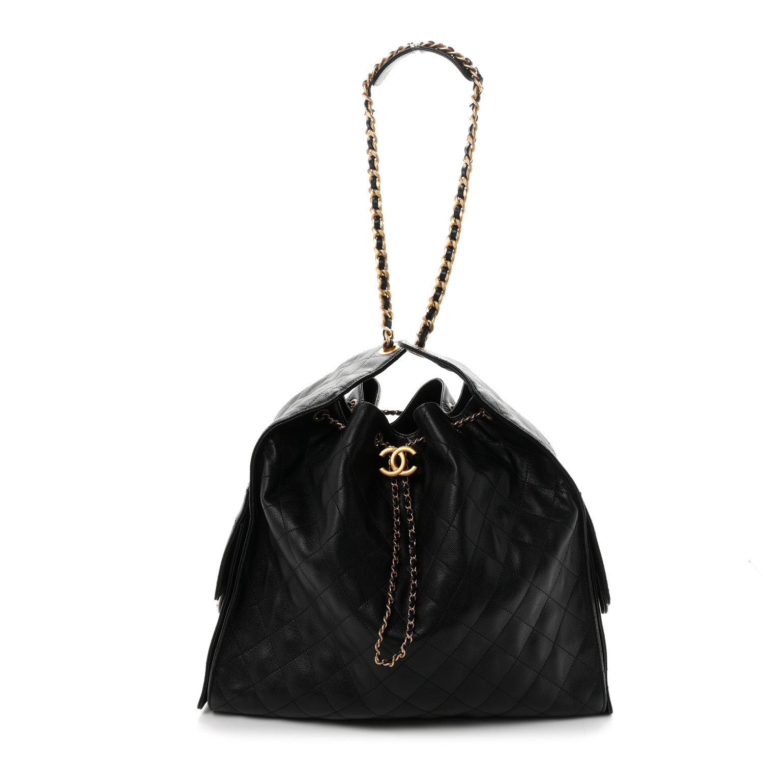 Chanel Caviar Quilted Large Chanel 25 Handbag Black 1 of 10