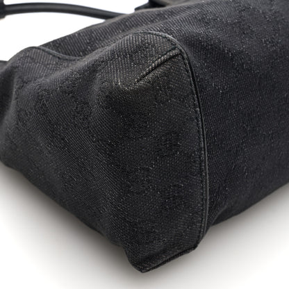 Gucci Denim Monogram Hobo Black 9 of 10
