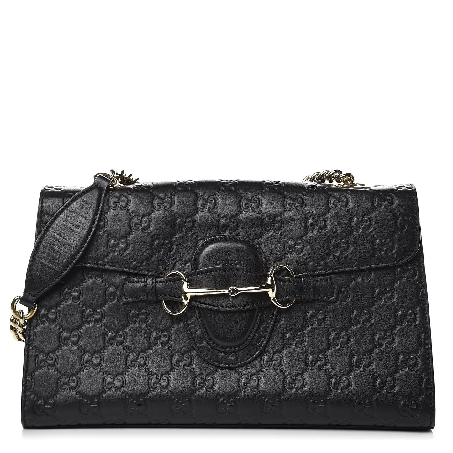 Guccissima Medium Emily Chain Shoulder Bag Black