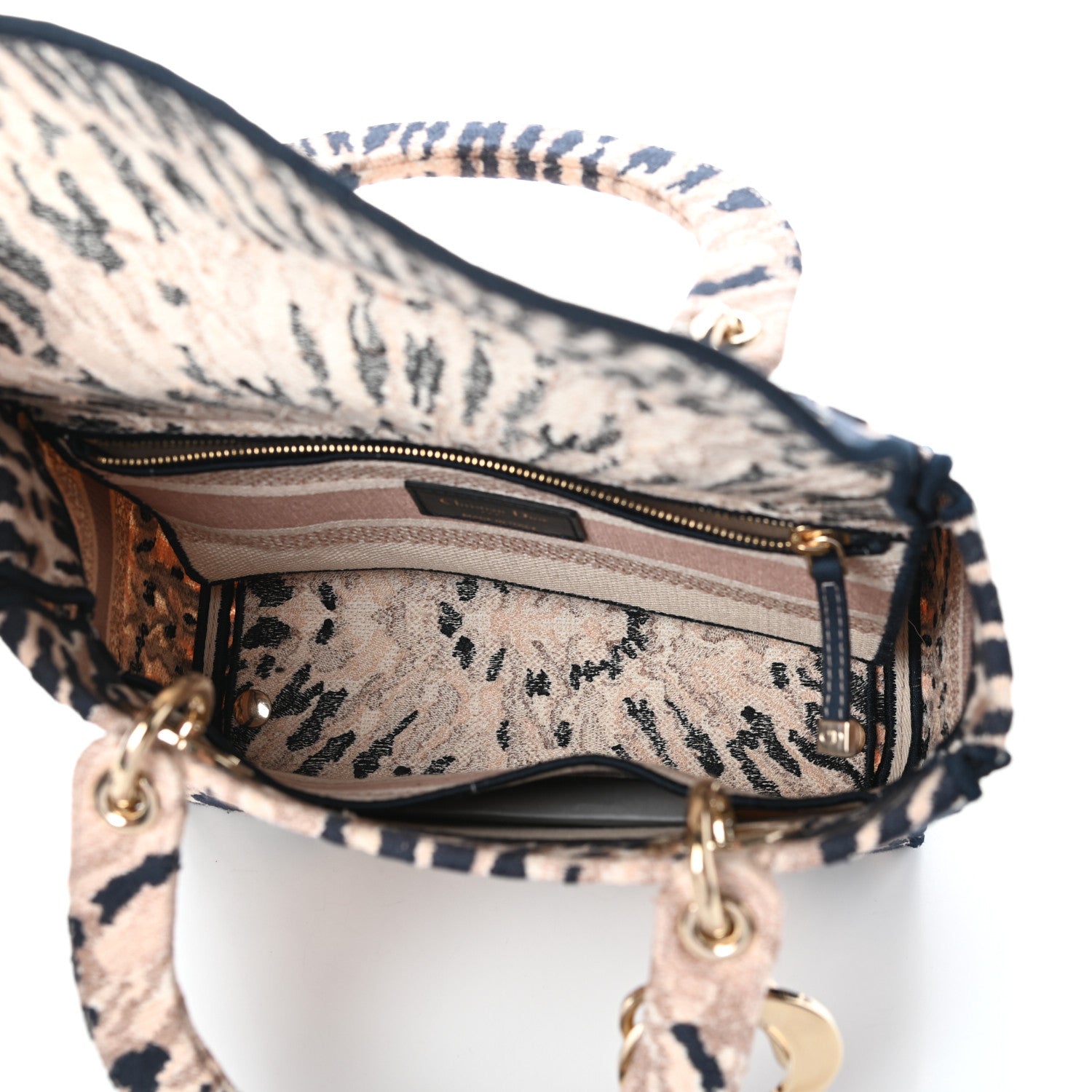 Christian Dior Canvas Embroidered Medium Tie And Dior Lady D-Light 5 of 9