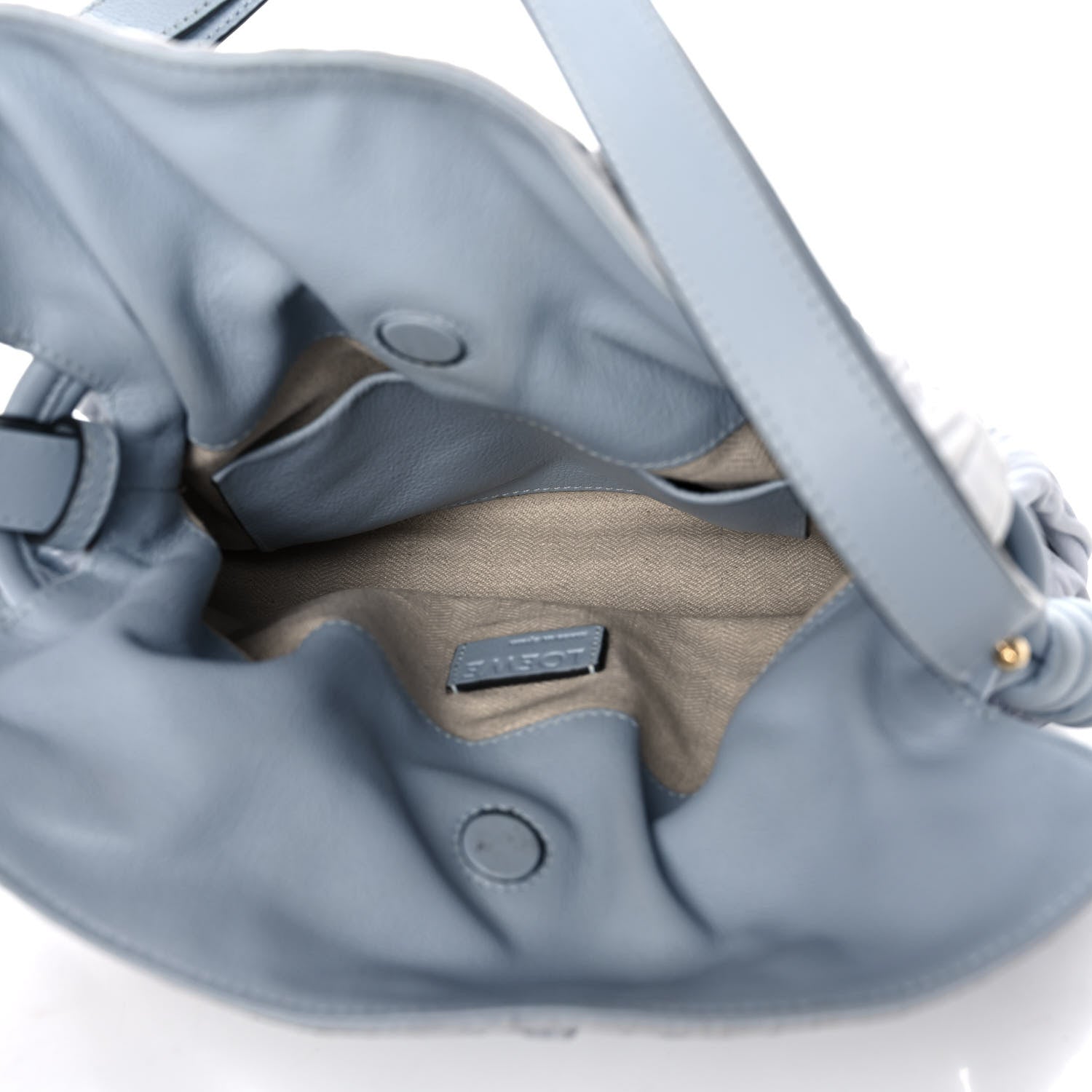 Loewe Crinkled Nappa Small Flamenco Knot Shoulder Bag Light Blue 4 of 16