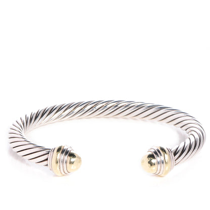 David Yurman Sterling Silver 14K Yellow Gold 7mm Cable Classics Bracelet 1 of 6
