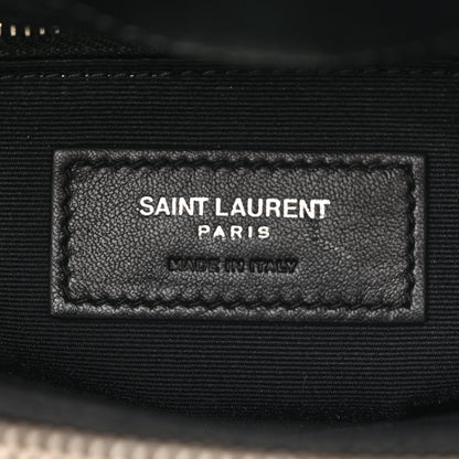 Saint Laurent Calfskin Y Quilted Monogram Small Loulou Shopper Black 7 of 11