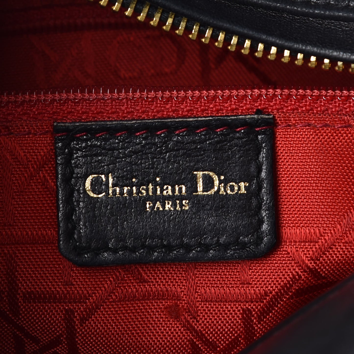 Lambskin Cannage Medium Lady Dior Black