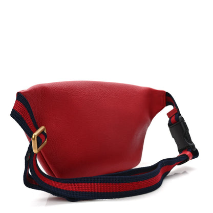 Gucci Grained Calfskin Small Logo Belt Bag Hibiscus Red 3 of 9