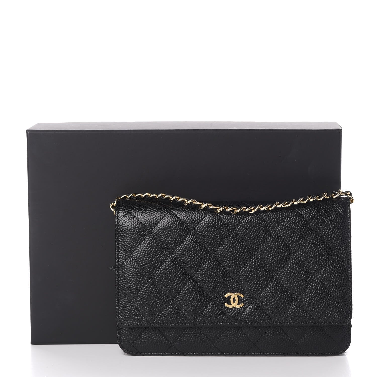 Chanel Caviar Quilted Wallet On Chain WOC Black 12 of 12