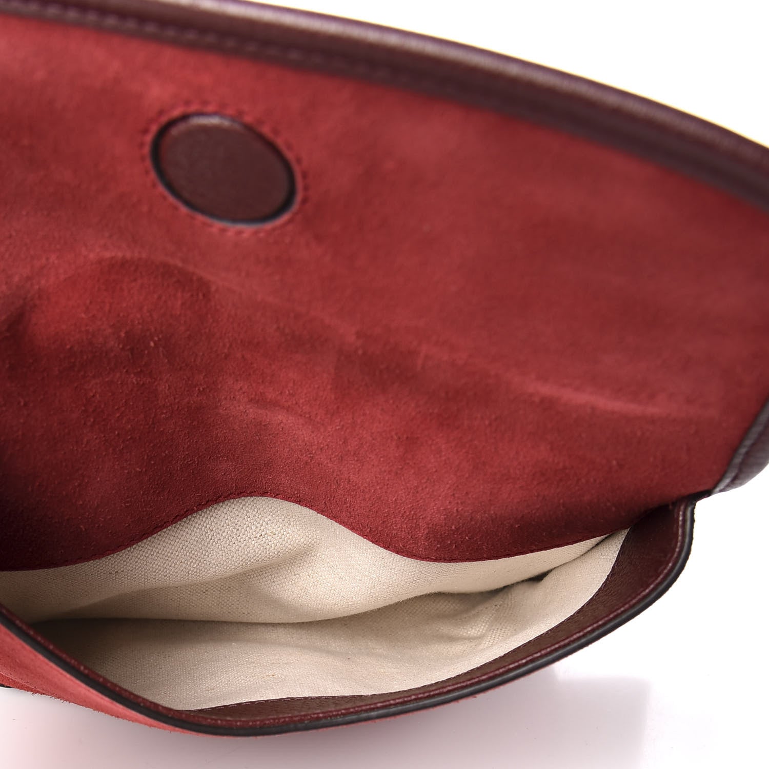 Gucci Suede Web Small Neo Vintage Double Flap Messenger Bag Romantic Cherry Chardonnay 9 of 16