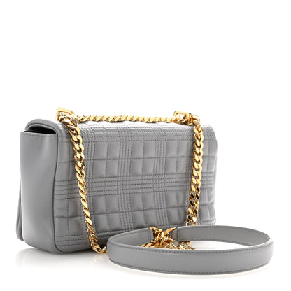 Burberry Lambskin Quilted Small Lola Bag Grey 3 of 14