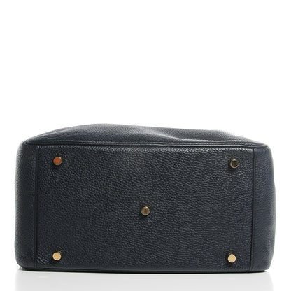 Hermes Taurillon Clemence Lindy 30 Bleu Ocean 5 of 18