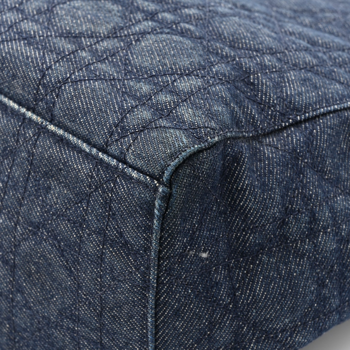 Denim Cannage Large Lady Dior Blue