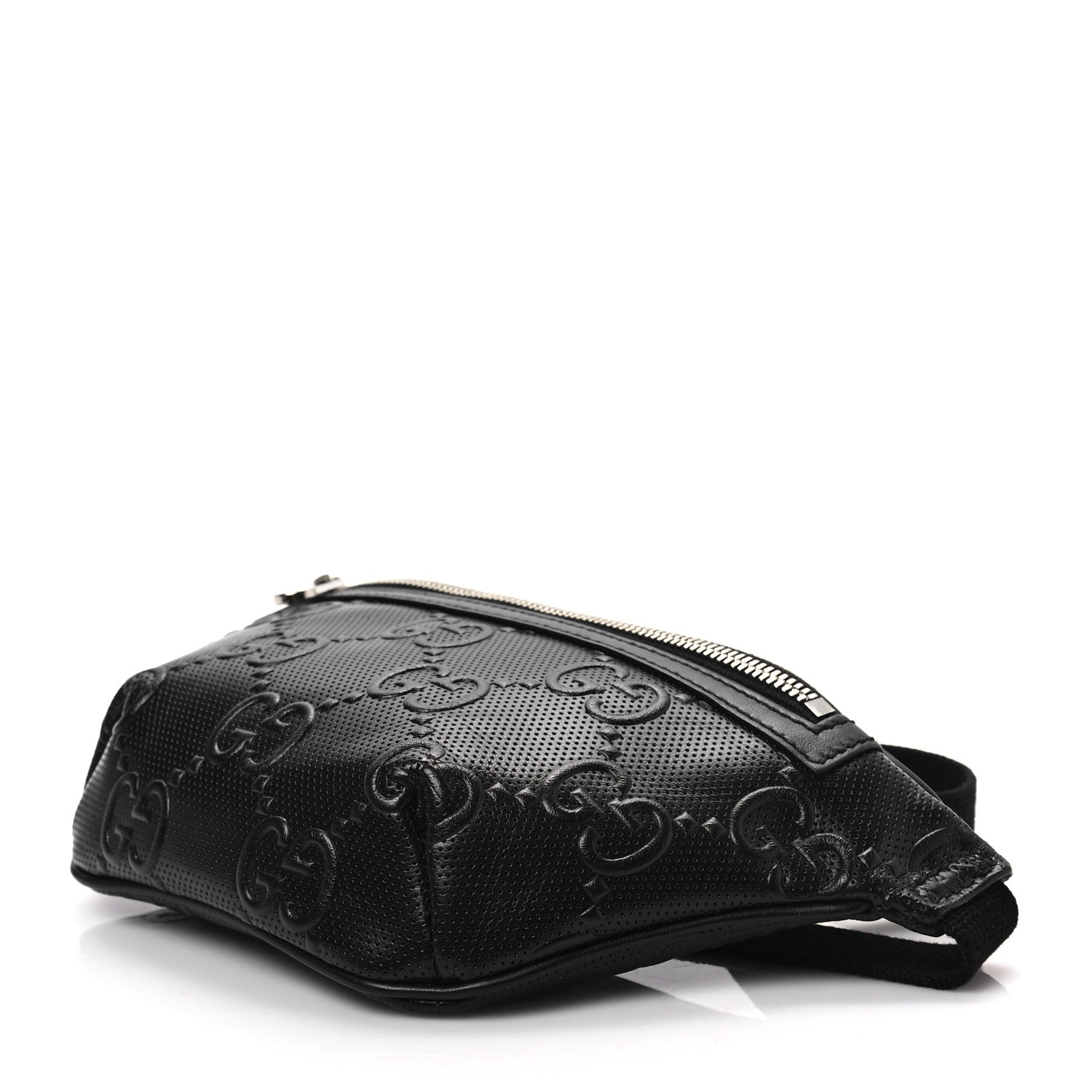 Gucci Calfskin GG Tennis Embossed Belt Bag Black 7 of 7