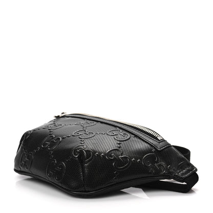 Gucci Calfskin GG Tennis Embossed Belt Bag Black 7 of 7
