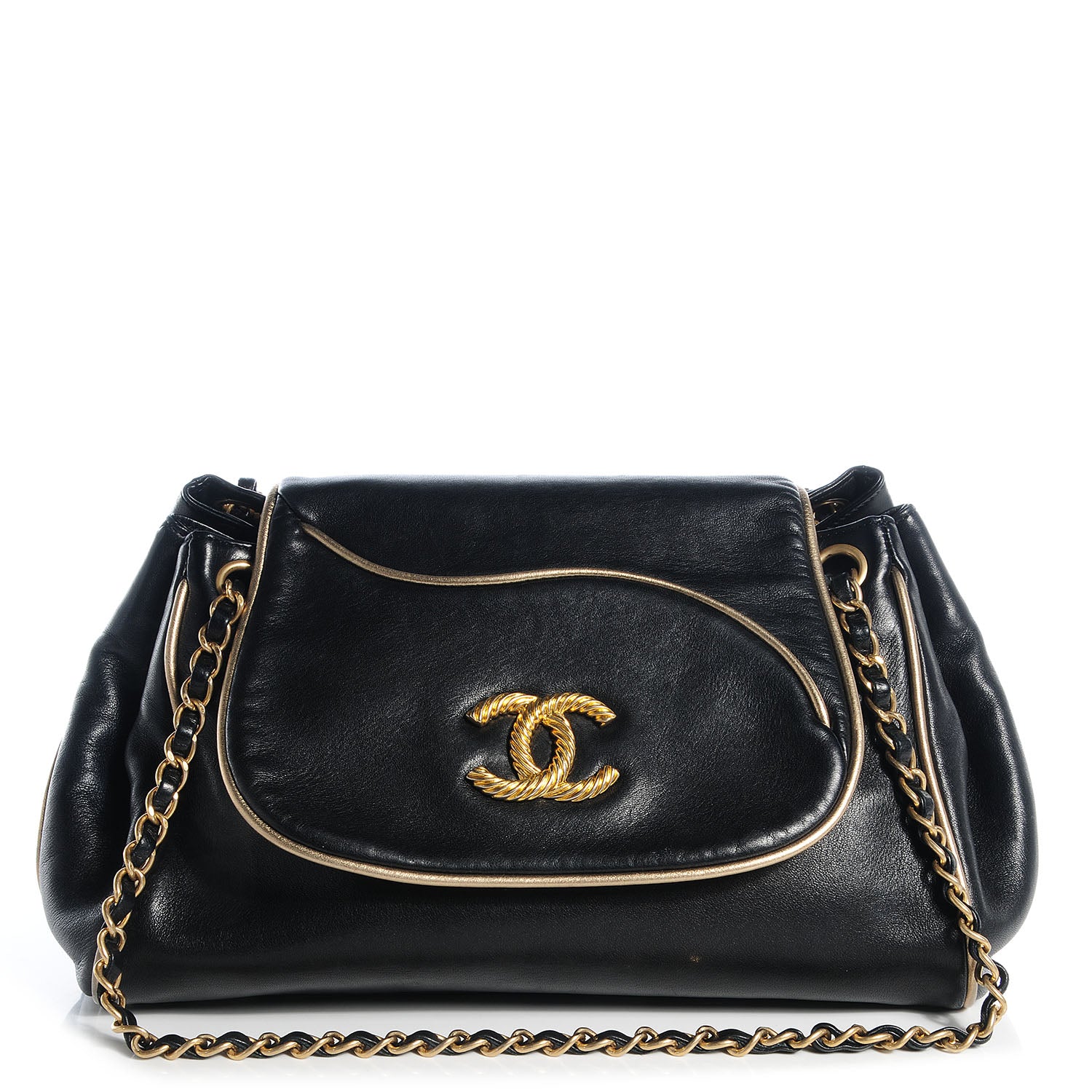 Chanel Lambskin Paris Moscou Constructivism Accordion CC Flap Bag Black 1 of 7