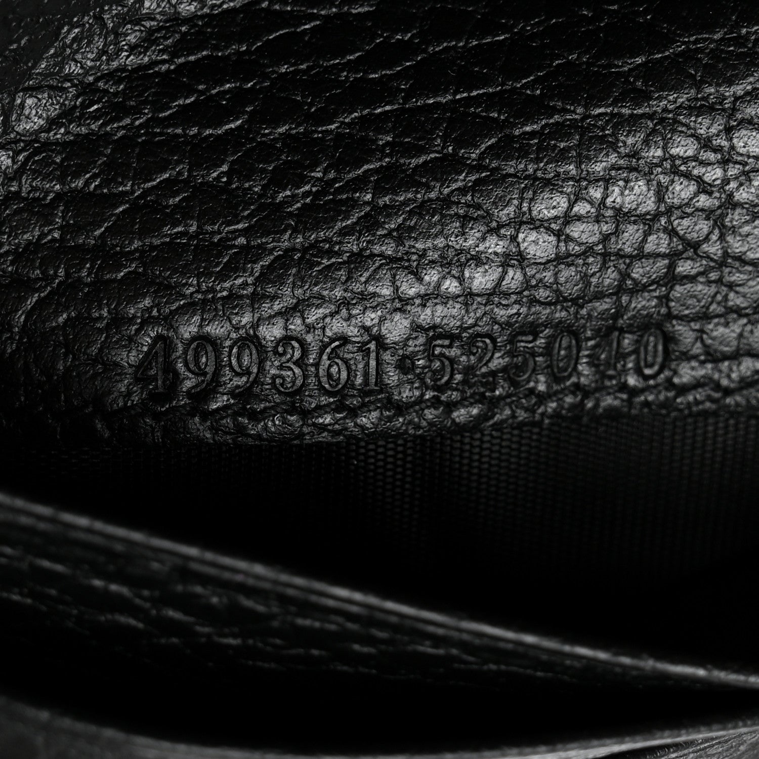 Gucci Pebbled Calfskin Butterfly Card Case Black 7 of 8