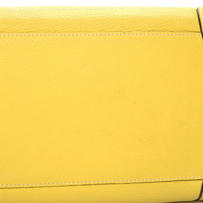 Celine Drummed Calfskin Mini Luggage Citron 18 of 26