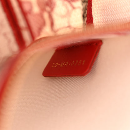 Christian Dior Canvas Embroidered Medium Dioramour D-Royaume Lady D-Lite Red Multicolor 7 of 13