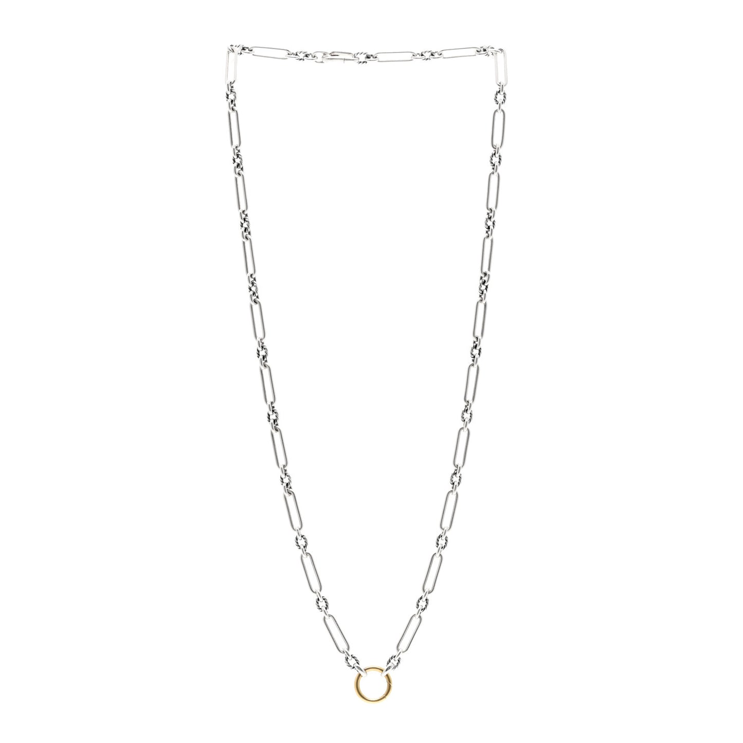Sterling Silver 18K Yellow Gold Lexington Chain Necklace