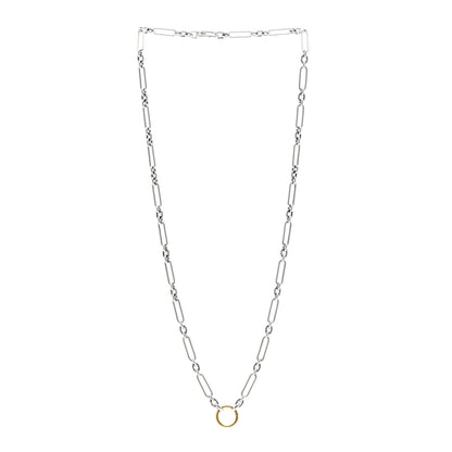 David Yurman Sterling Silver 18K Yellow Gold Lexington Chain Necklace 3 of 5