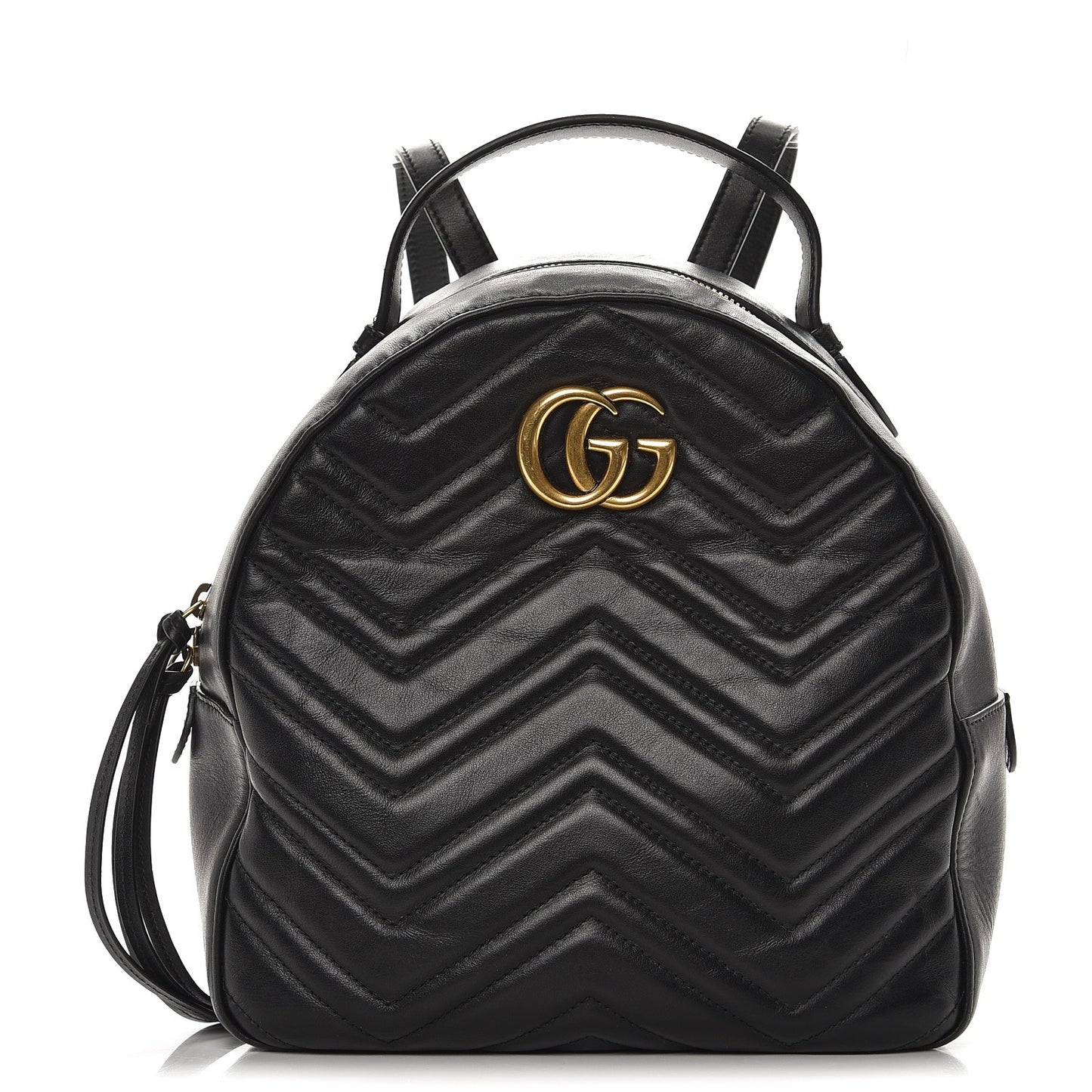 Calfskin Matelasse GG Marmont Backpack Black