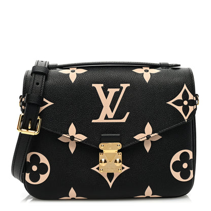 Louis Vuitton Empreinte Monogram Giant Pochette Metis Black Beige 1 of 9