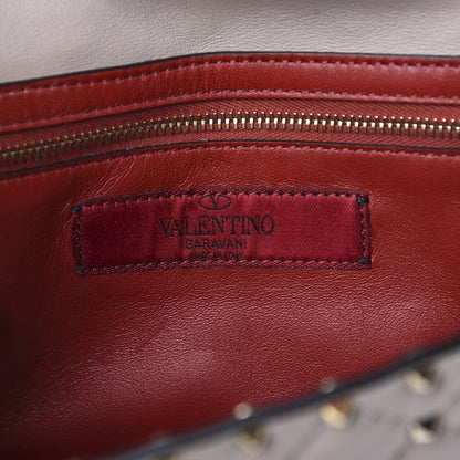 Valentino Garavani Lambskin Rockstud Spike Wallet on Chain Poudre 6 of 10
