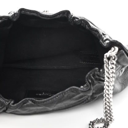 Saint Laurent Calfskin Pac Ruched Hobo Black 5 of 10