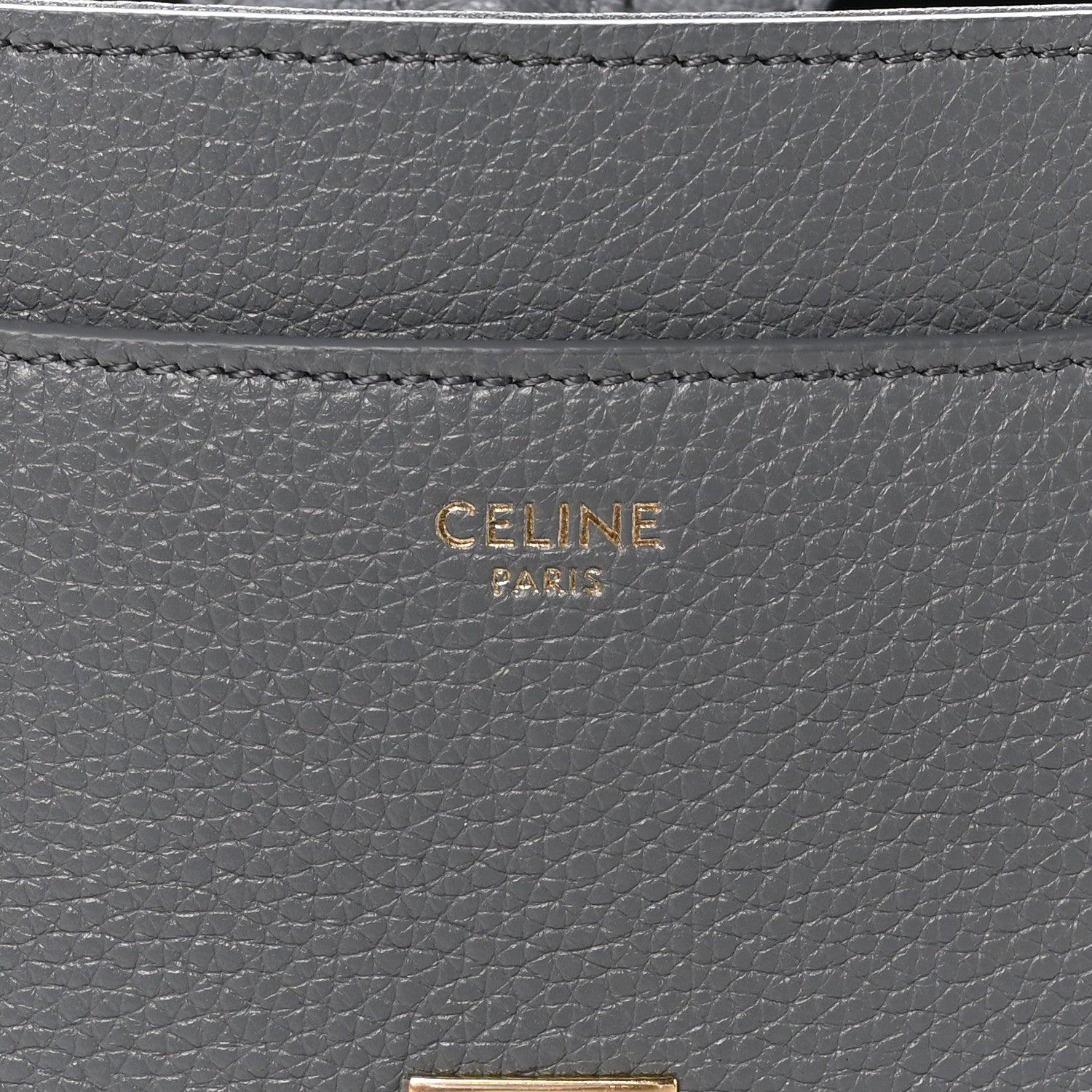 Celine Grained Calfskin Small 16 Top Handle Bag Medium Grey 6 of 10
