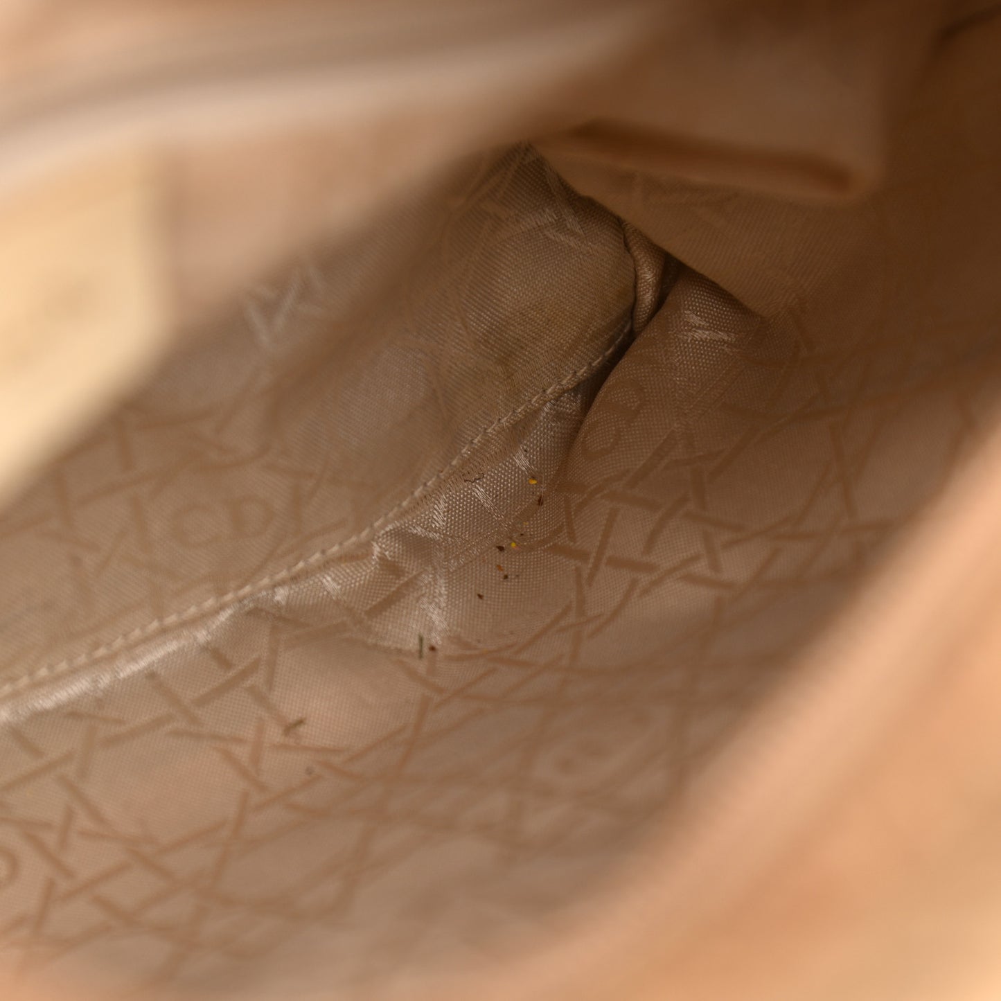 Nylon Cannage Large Lady Dior Tan