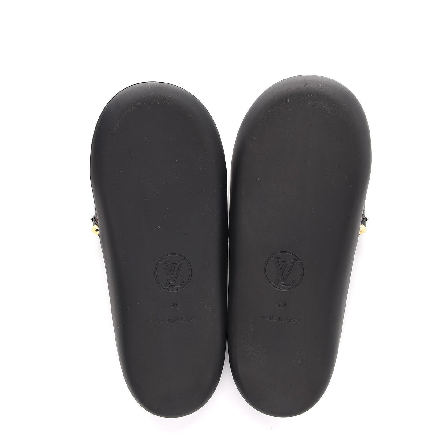 Calfskin Monogram Eldorado Flat Mules 40 Black