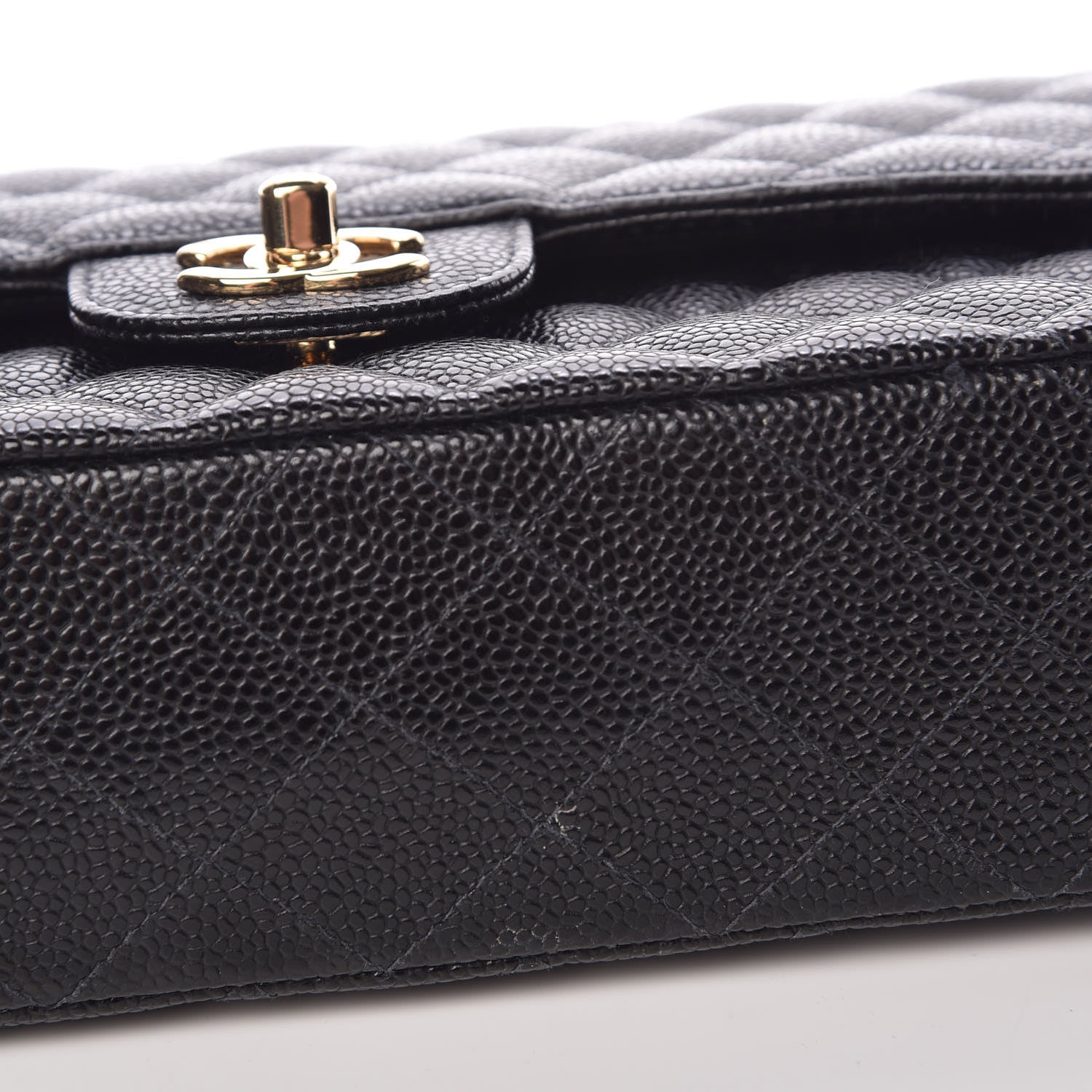 Chanel Caviar Quilted Medium Double Flap Black 9 of 12