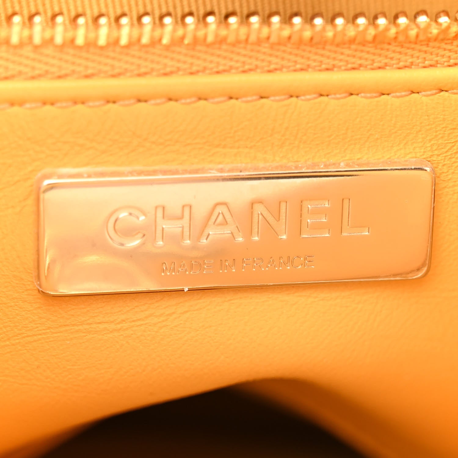 Chanel Shiny Crumpled Calfskin Quilted Mini 31 Shopping Bag Yellow 5 of 11