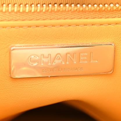 Chanel Shiny Crumpled Calfskin Quilted Mini 31 Shopping Bag Yellow 5 of 11