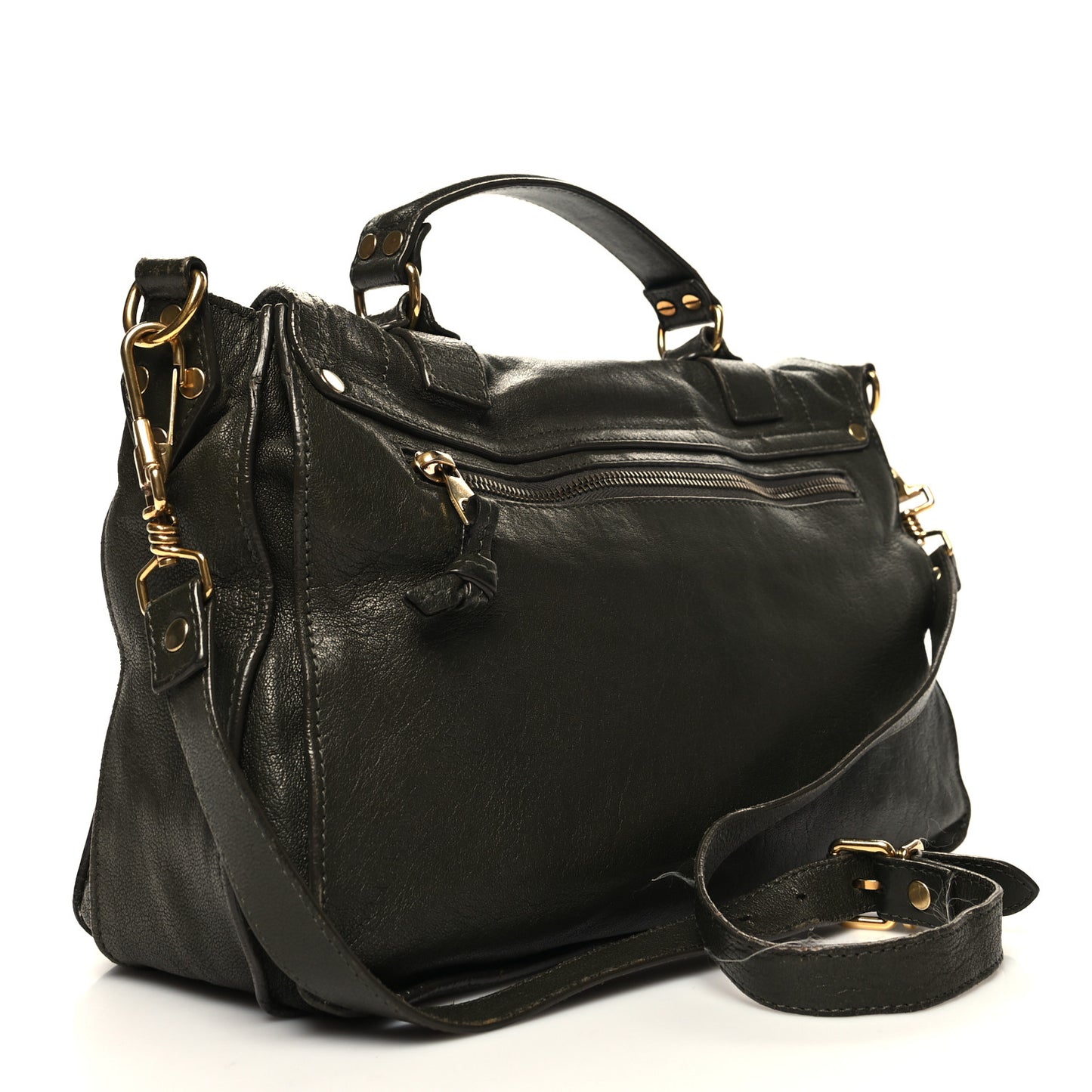 Lambskin Medium PS1 Satchel Military