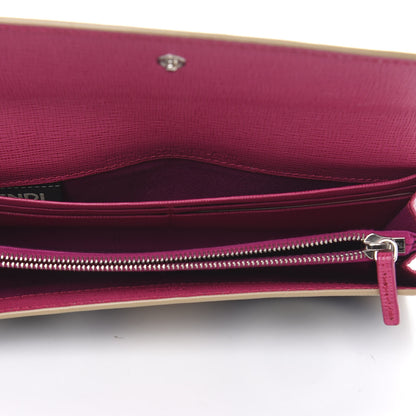 Fendi Vitello Elite Crystal Eye Monster Simply Continental Wallet Bellini Multicolor 5 of 11