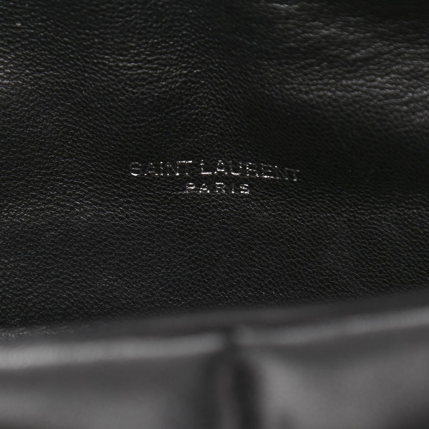Saint Laurent Lambskin Quilted Toy Loulou Puffer Monogram Chain Satchel Black 7 of 11