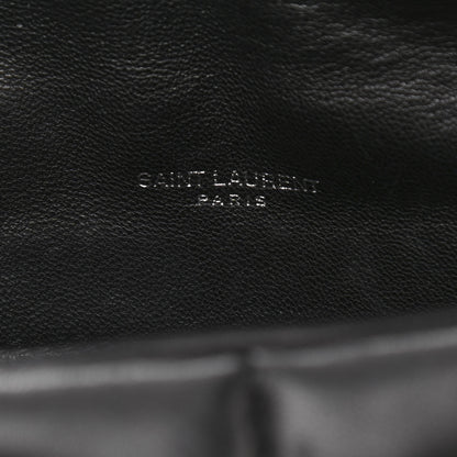 Saint Laurent Lambskin Quilted Toy Loulou Puffer Monogram Chain Satchel Black 7 of 11