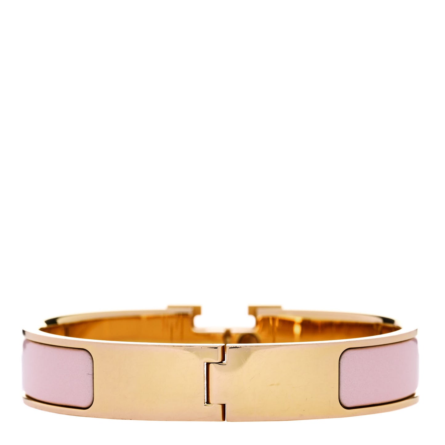 Enamel Narrow Clic Clac H Bracelet PM Rose Candeur