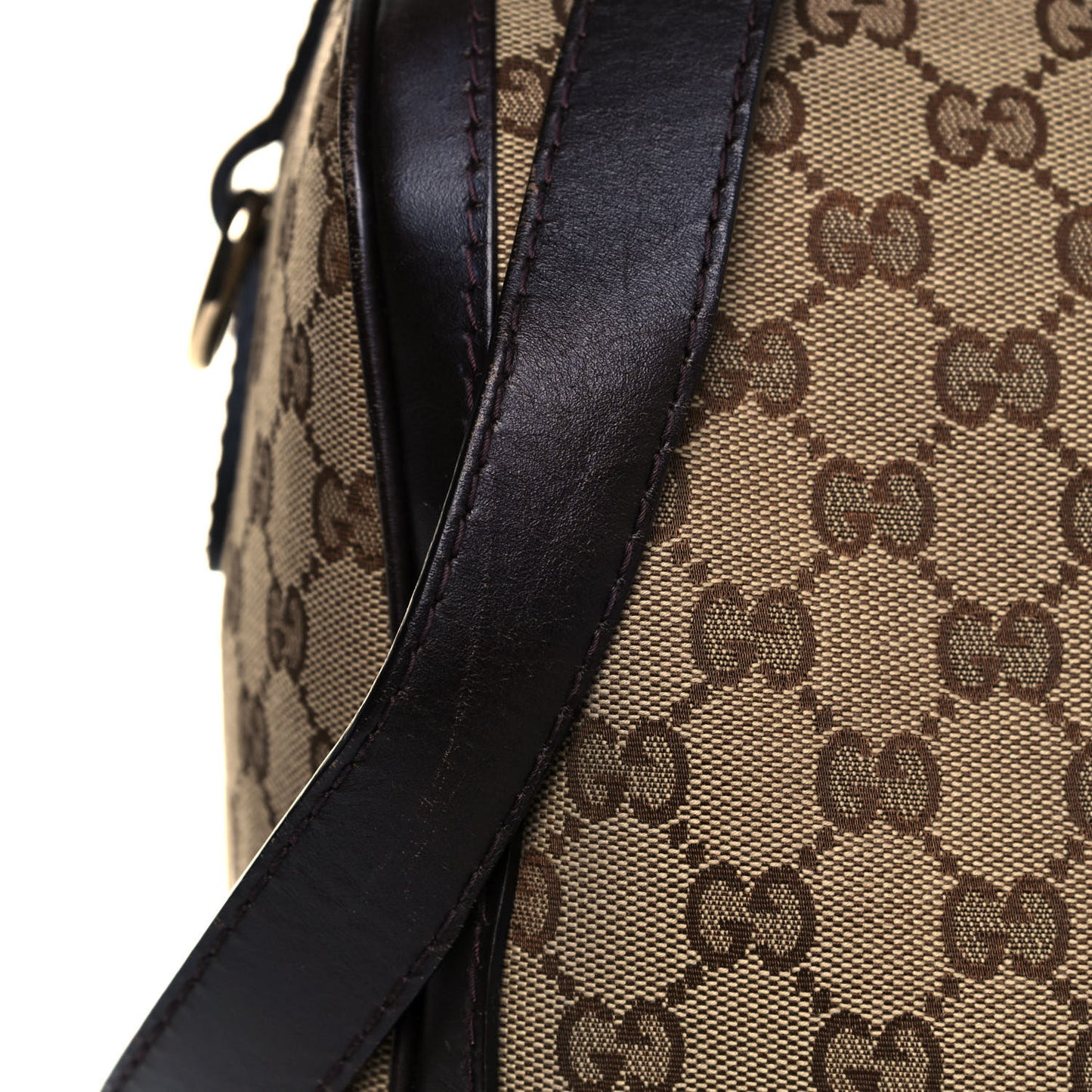 Monogram Vintage Web Medium Boston Dark Brown