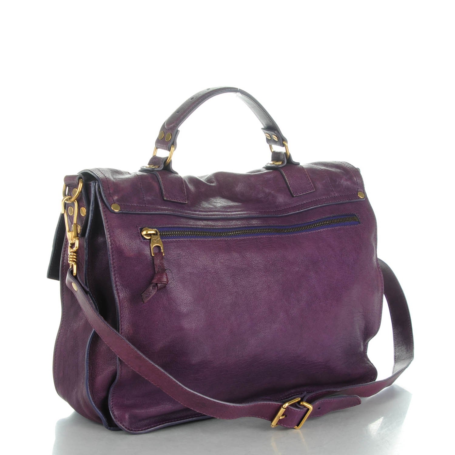 Proenza Schouler Lambskin Large PS1 Satchel Plum 3 of 8