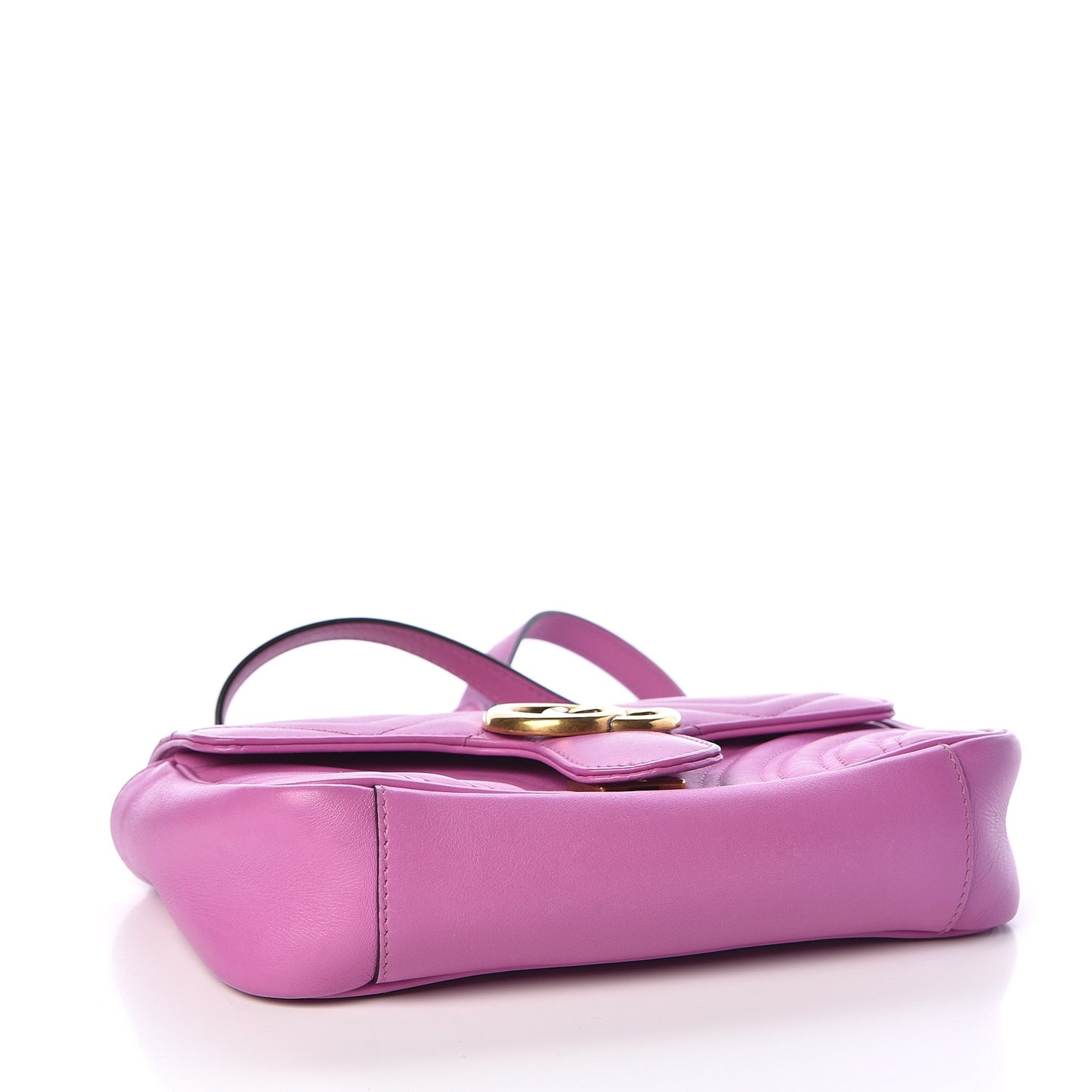 Calfskin Matelasse Mini GG Marmont Shoulder Bag Candy Mousse