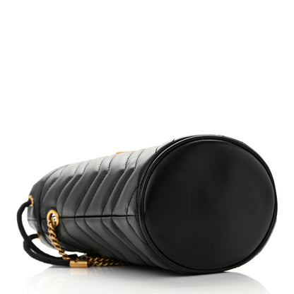 Gucci Calfskin Matelasse Mini GG Marmont 2.0 Bucket Bag Black 4 of 12