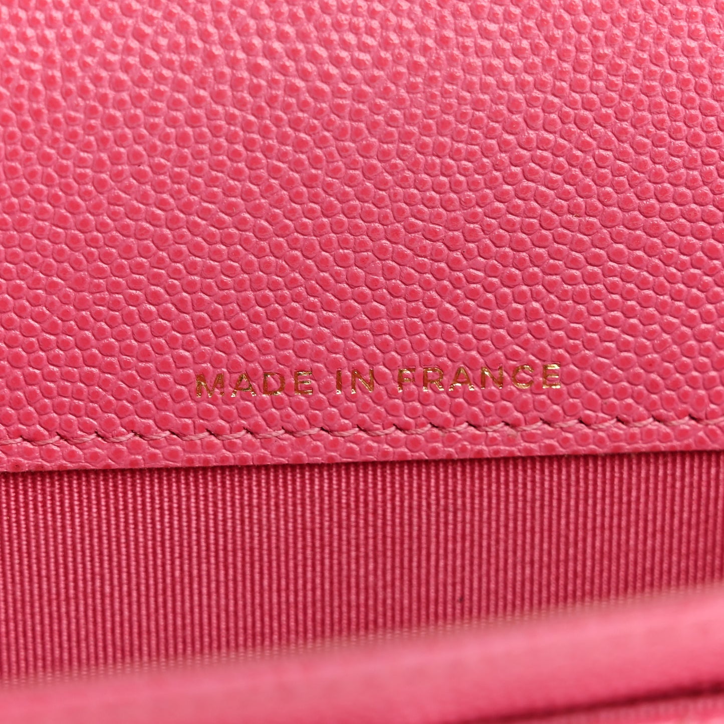Caviar Quilted Flap Card Holder Wallet Pink