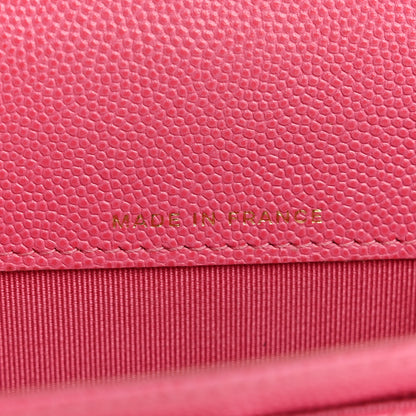 Chanel Caviar Quilted Flap Card Holder Wallet Pink 7 of 12