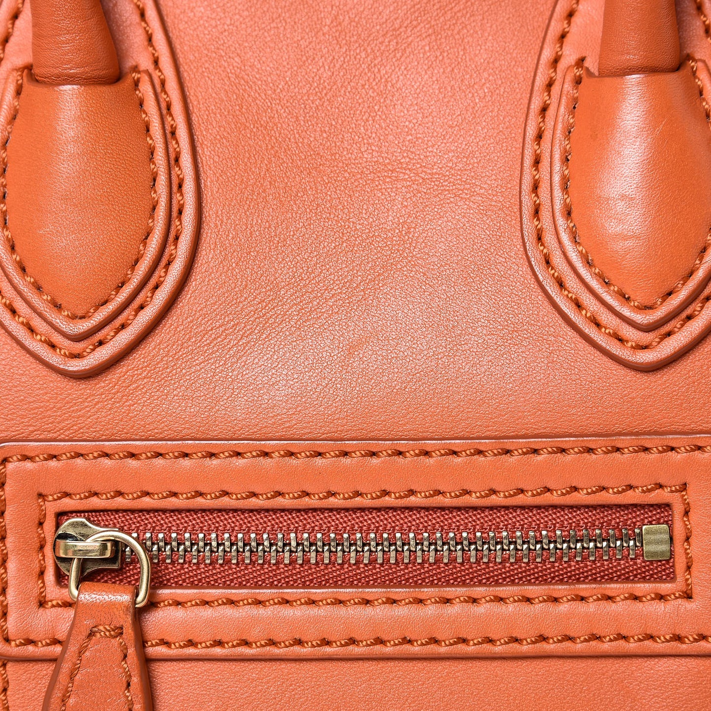 Smooth Calfskin Nano Luggage Orange